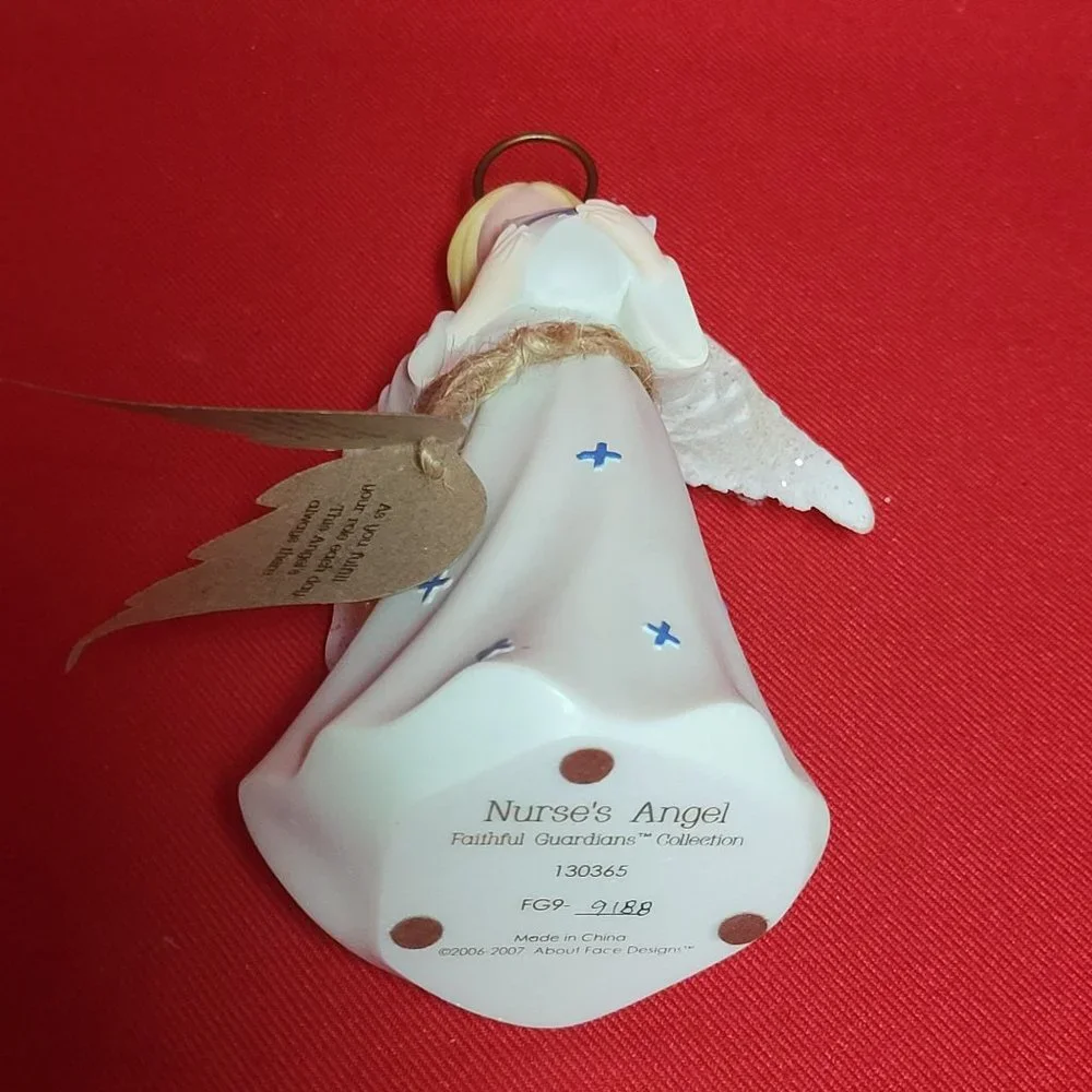 Nurse Angel Holding Nurse Cap Faithful Guardians Figurine Decor FG9-9188